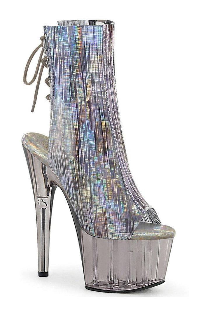 ADORE-1018HCT Stripper Boot | Clear Vinyl-Ankle Boots-Pleaser-Clear-7-Vinyl-SEXYSHOES.COM