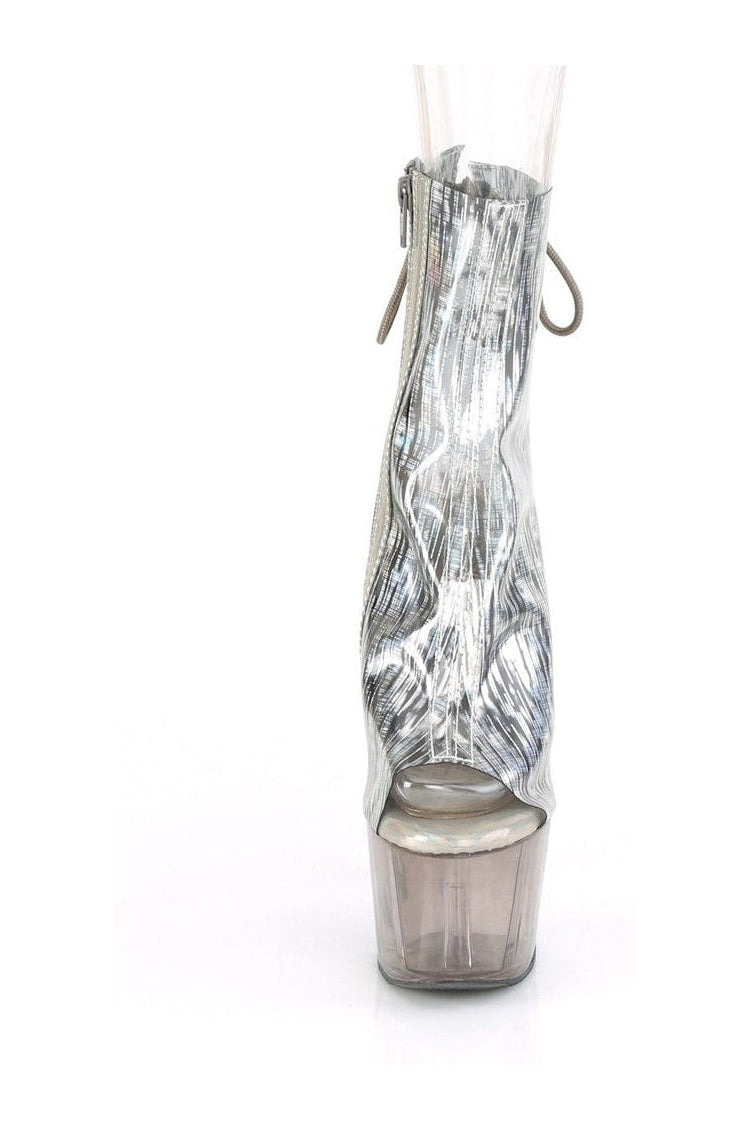 Pleaser ADORE-1018HCT Exotic Boot in Clear Vinyl