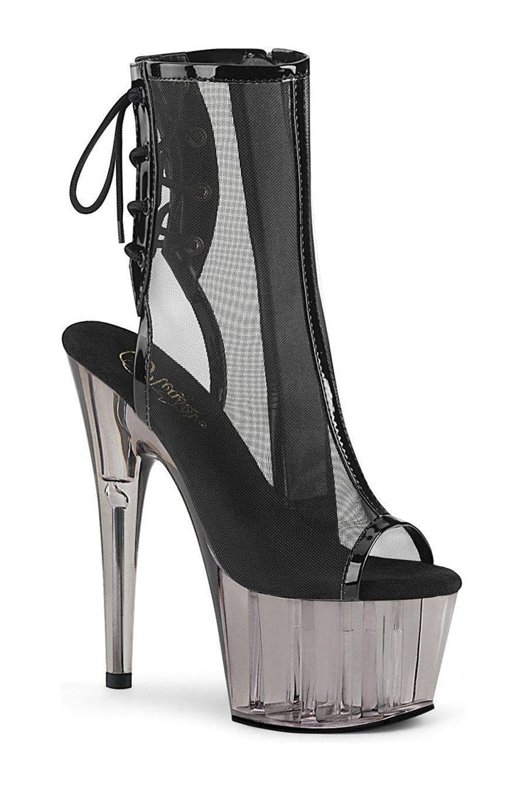 Pleaser ADORE-1018MSHT Exotic Boot in Black Mesh from SexyShoes.com