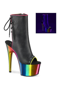 Pleaser ADORE-1018RC-02 Ankle Boot in Black Faux Leather from SexyShoes.com