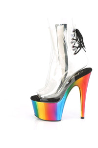 Pleaser ADORE-1018RC Ankle Boot in Clear Vinyl