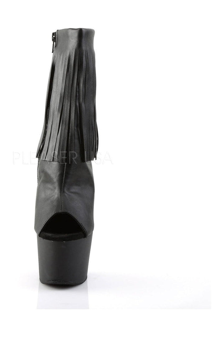 ADORE-1019 Platform Boot  | Black Faux Leather