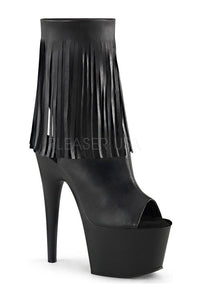 Pleaser ADORE-1019 Platform Boot in Black Faux Leather from SexyShoes.com