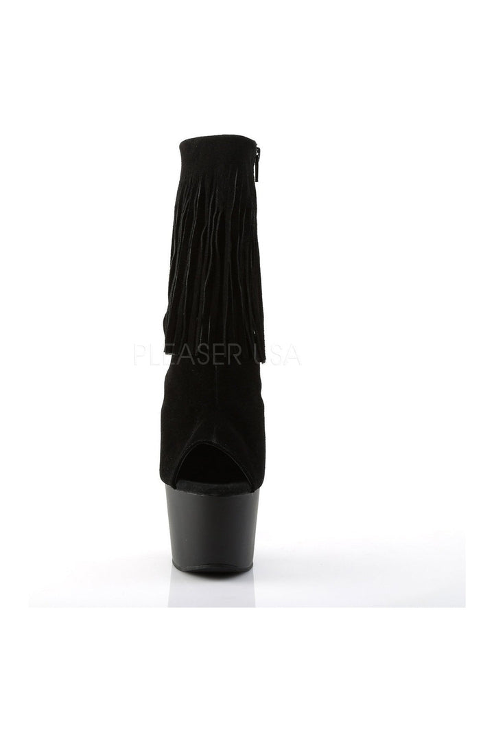 ADORE-1019 Platform Boot  | Black Genuine Leather