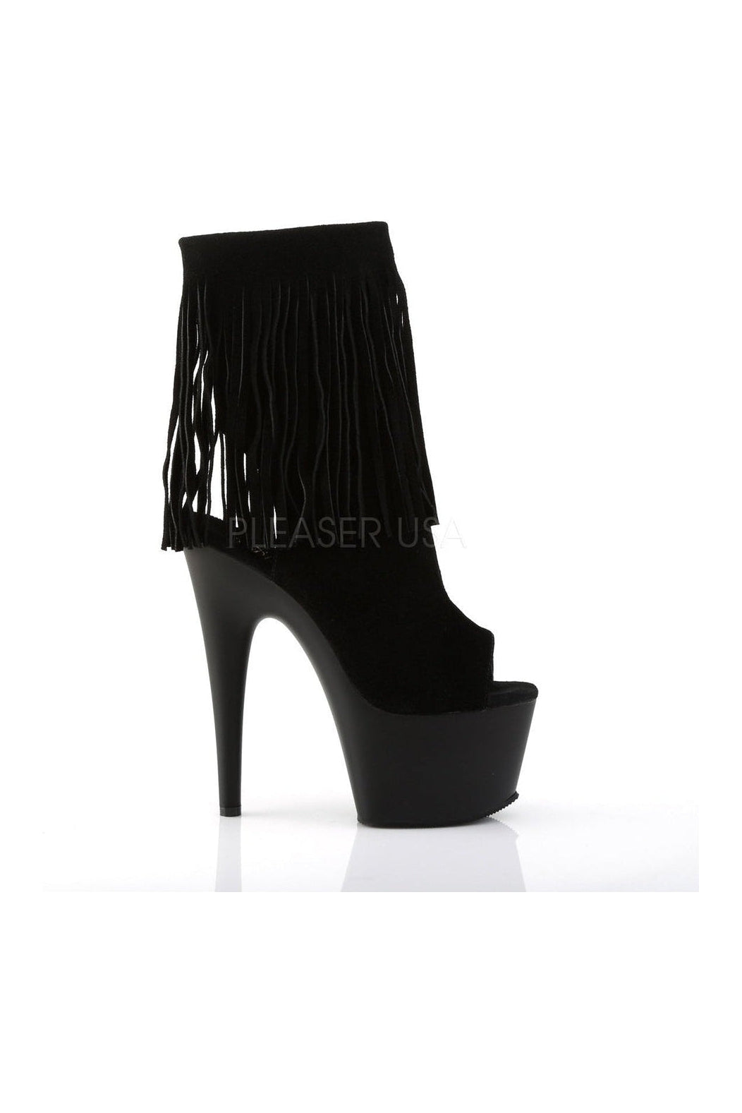 Pleaser ADORE-1019 Platform Boot in Black Genuine Leather