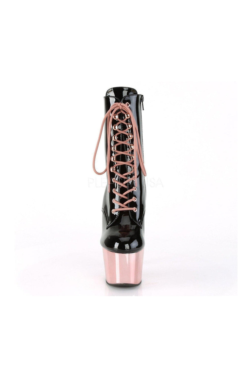 ADORE-1020 Platform Ankle Boot | Black Patent-Pleaser-SEXYSHOES.COM