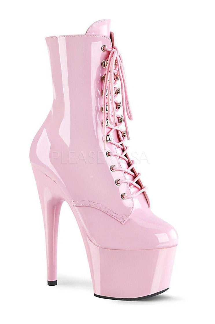 ADORE-1020 Platform Ankle Boot | Fuchsia Patent-Pleaser-SEXYSHOES.COM