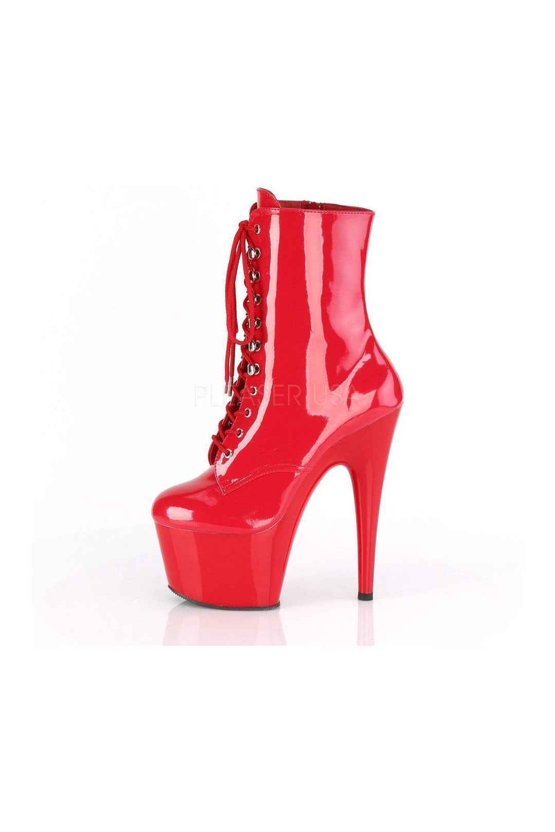 ADORE-1020 Platform Ankle Boot | Red Patent-Pleaser-SEXYSHOES.COM