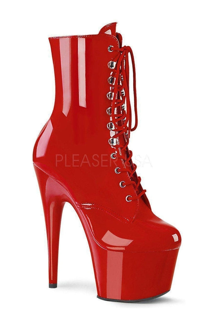 ADORE-1020 Platform Ankle Boot | Red Patent-Pleaser-SEXYSHOES.COM