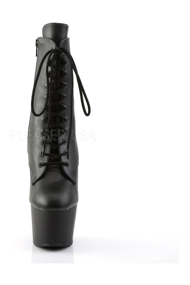 ADORE-1020 Platform Boot  | Black Faux Leather
