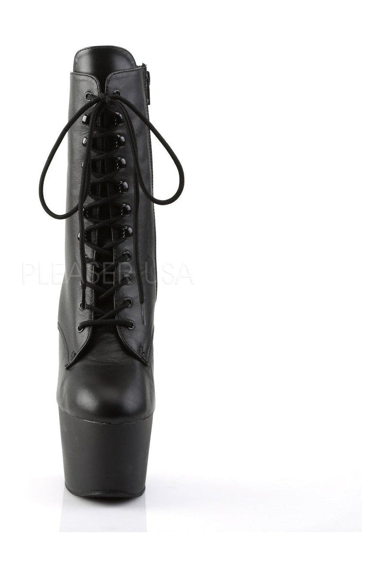 Pleaser ADORE-1020 Platform Boot in Black Genuine Leather