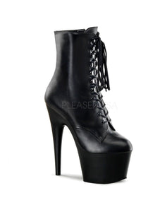 Pleaser ADORE-1020 Platform Boot in Black Genuine Leather from SexyShoes.com