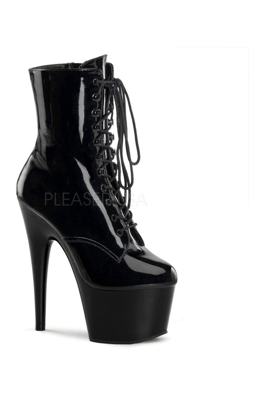 Pleaser ADORE-1020 Platform Boot in Black Patent from SexyShoes.com