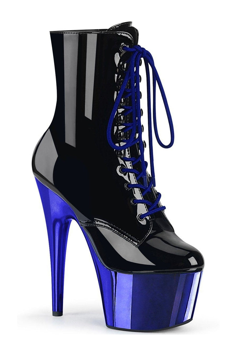 ADORE-1020 Stripper Boot | Black Patent-Ankle Boots-Pleaser-Black-13-Patent-SEXYSHOES.COM