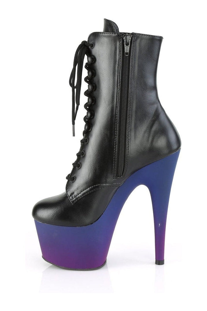 ADORE-1020BP Stripper Boot | Black Faux Leather-Pleaser