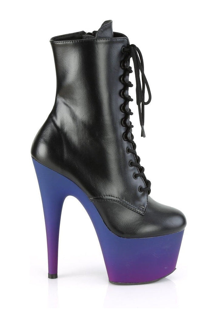 ADORE-1020BP Stripper Boot | Black Faux Leather-Pleaser