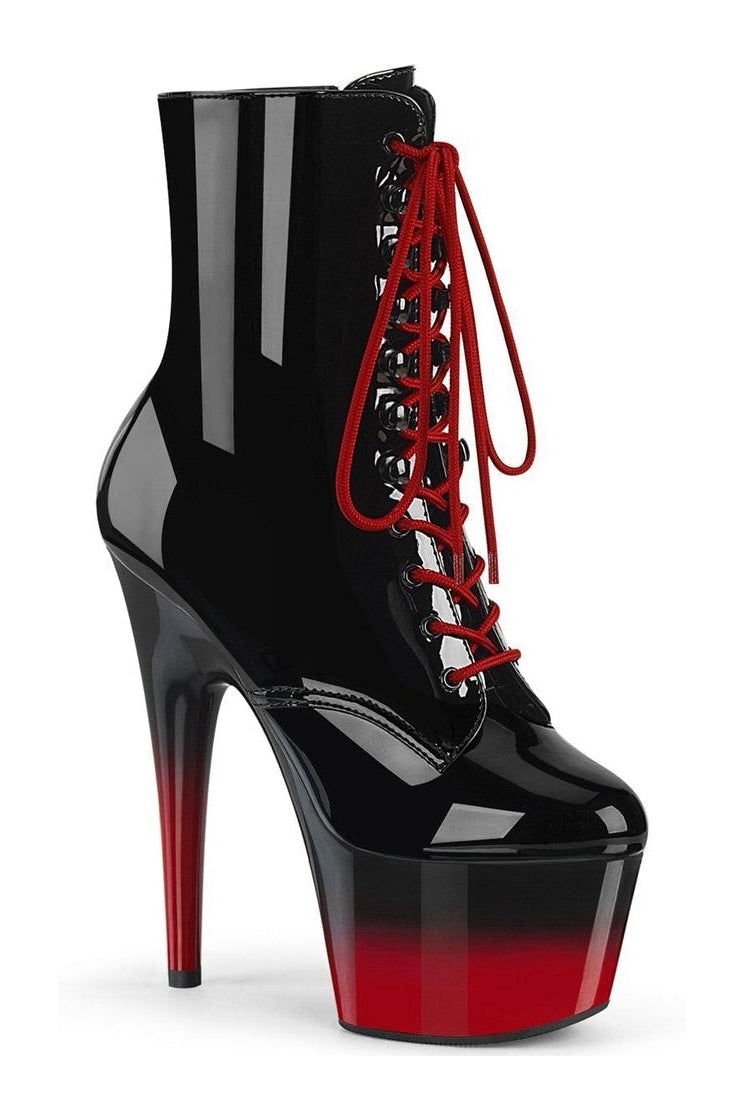 ADORE-1020BR-H Stripper Boot | Black Patent-Ankle Boots-Pleaser-Black-11-Patent-SEXYSHOES.COM