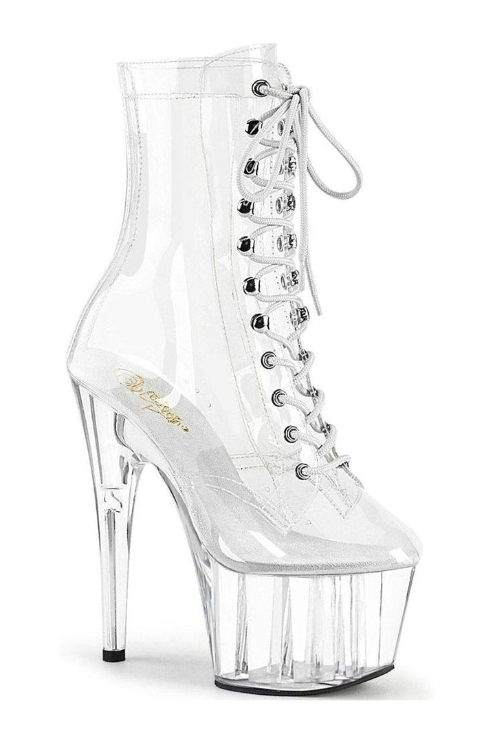 ADORE-1020C Ankle Boot | Clear Vinyl-Ankle Boots-Pleaser-Clear-8-Vinyl-SEXYSHOES.COM
