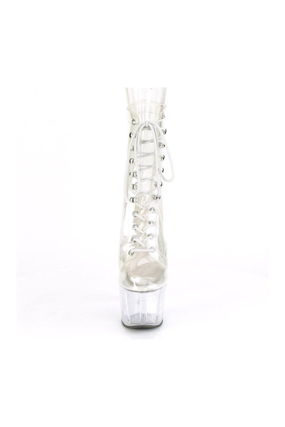 Pleaser ADORE-1020C Ankle Boot in Clear Vinyl