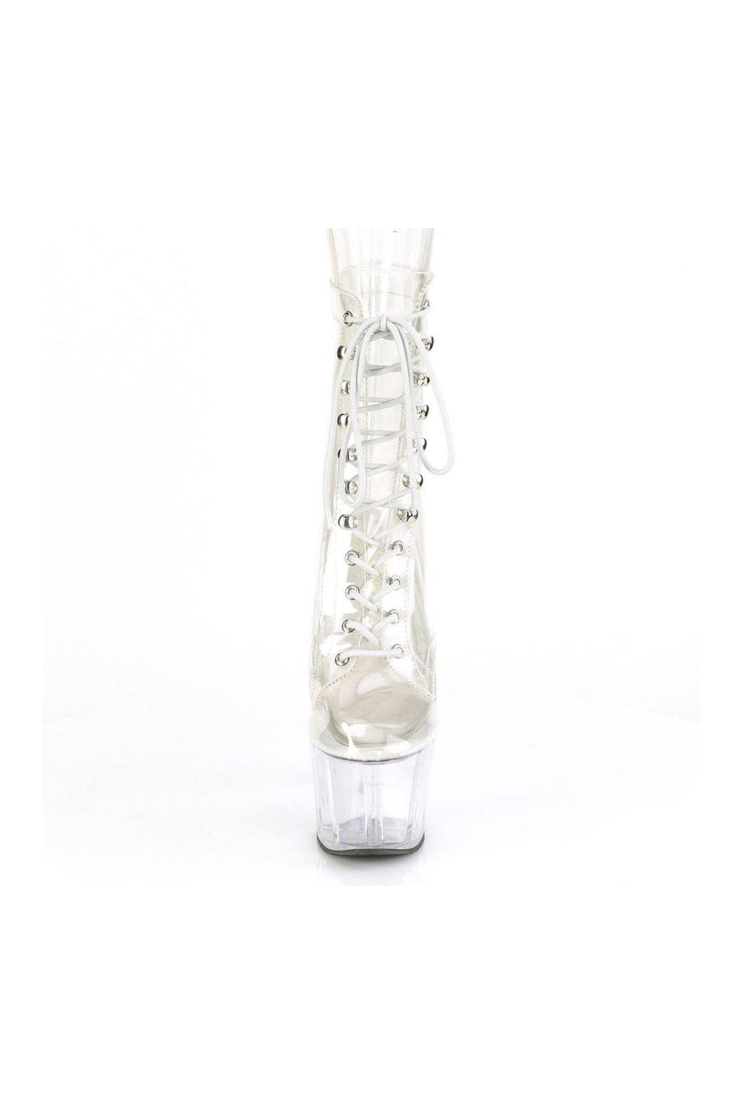 Pleaser ADORE-1020C Ankle Boot in Clear Vinyl