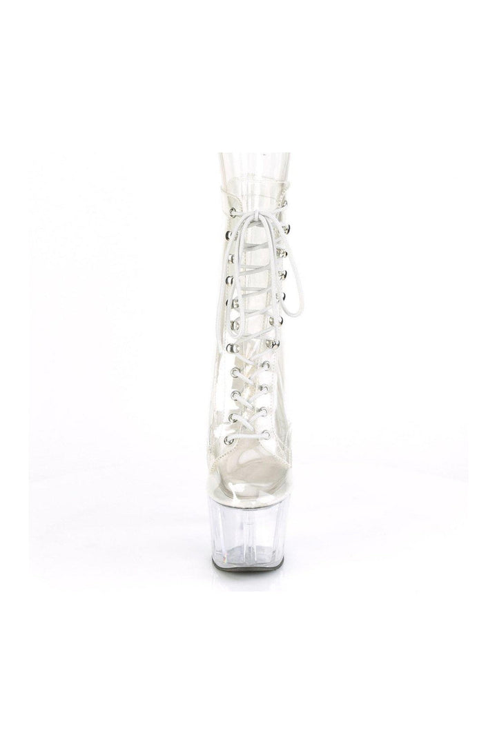 ADORE-1020C Ankle Boot | Clear Vinyl-Ankle Boots-Pleaser-SEXYSHOES.COM