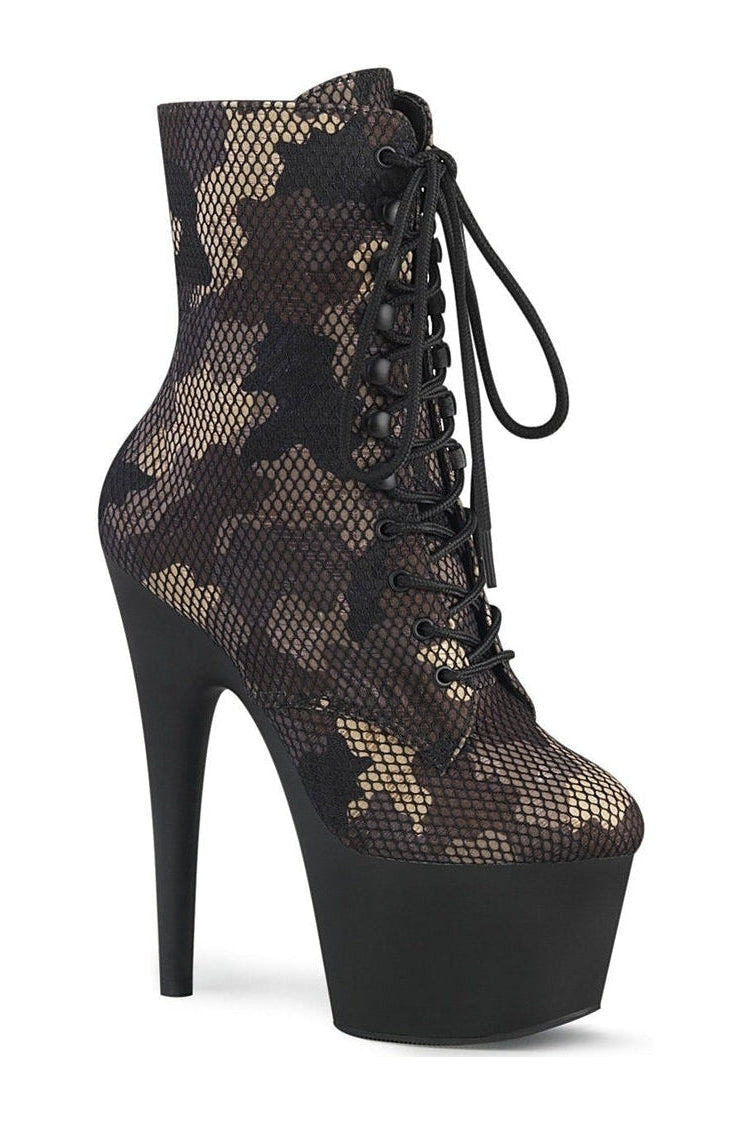 Pleaser Green Ankle Boots Platform Stripper Shoes | Buy at Sexyshoes.com