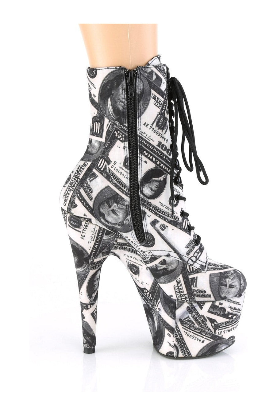 Pleaser ADORE-1020DP Exotic Boot in White Fabric