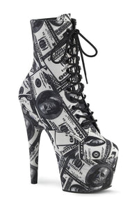 Pleaser ADORE-1020DP Exotic Boot in White Fabric from SexyShoes.com