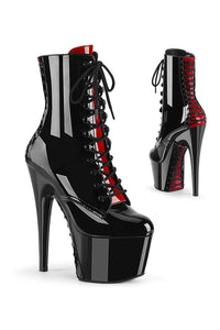 Pleaser ADORE-1020FH Exotic Boot in Black Patent from SexyShoes.com