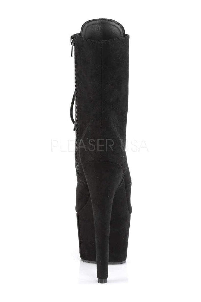 Pleaser ADORE-1020FS Platform Ankle Boot in Black Faux Leather