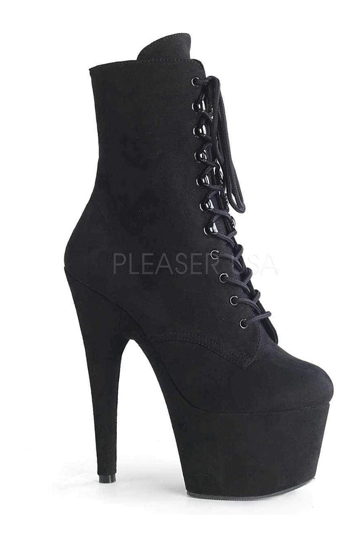 ADORE-1020FS Platform Ankle Boot | Black Faux Leather-Pleaser-SEXYSHOES.COM