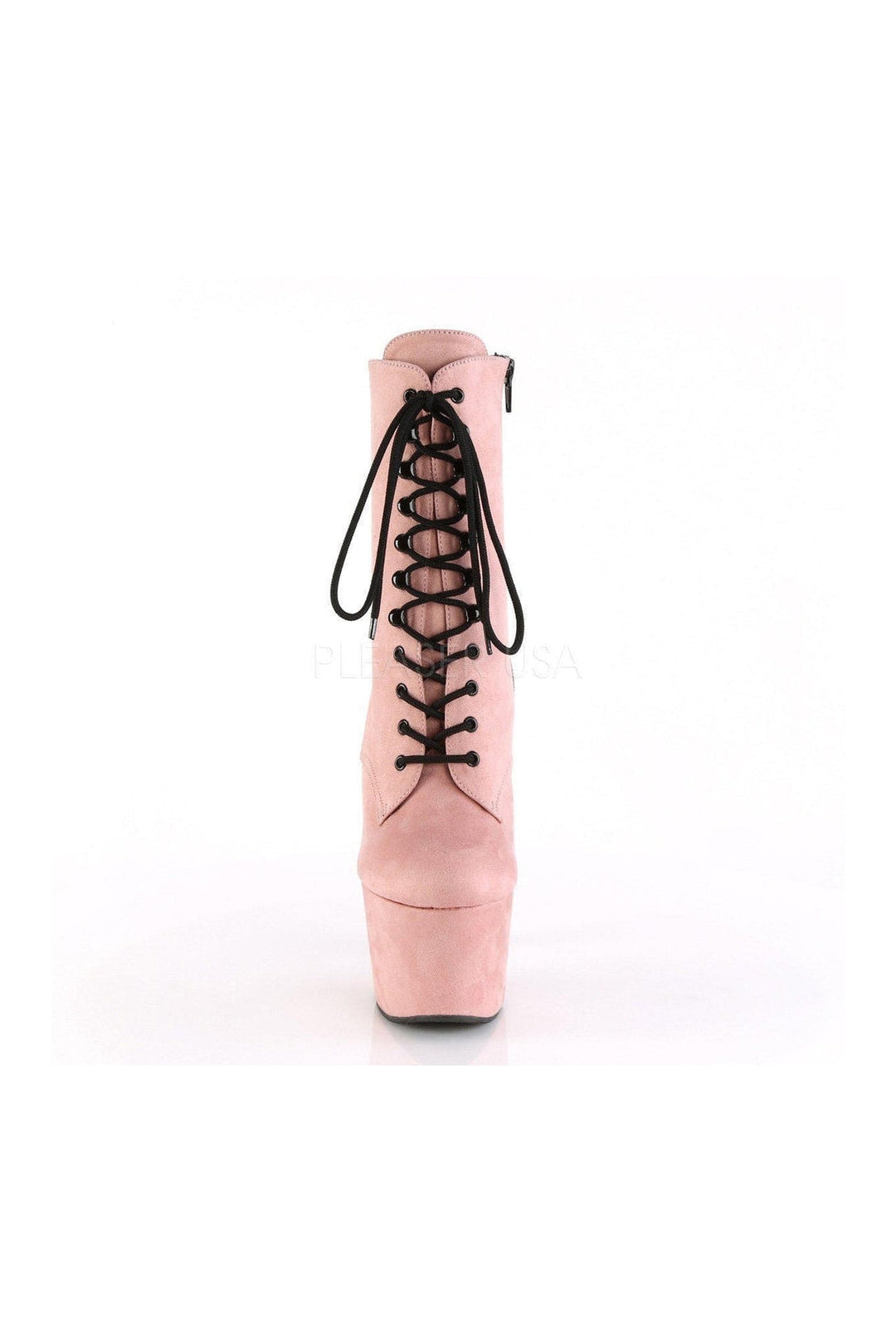 Pleaser ADORE-1020FS Platform Ankle Boot in Pink Faux Leather