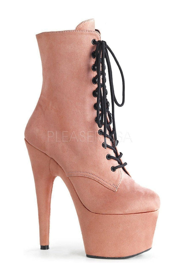 ADORE-1020FS Platform Ankle Boot | Pink Faux Leather-Pleaser-SEXYSHOES.COM
