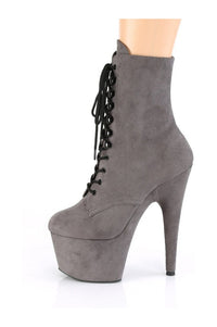 Pleaser ADORE-1020FS Exotic Ankle Boot in Grey Faux Suede