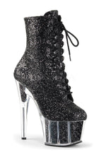 ADORE-1020G Platform Boot  | Black Glitter