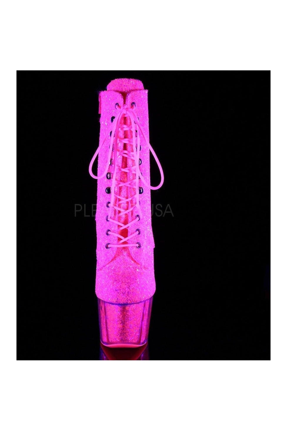 Pleaser ADORE-1020G Platform Boot in Neon Glitter