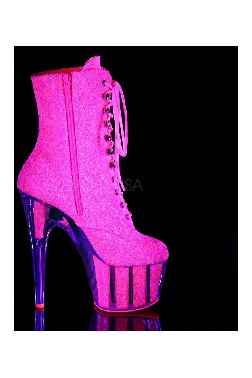 ADORE-1020G Platform Boot | Neon Glitter-Pleaser-Ankle Boots-SEXYSHOES.COM