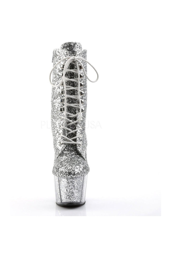 ADORE-1020G Platform Boot  | Silver Glitter