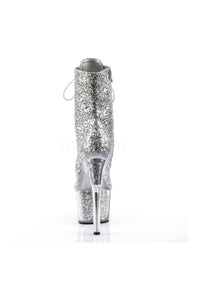 Pleaser ADORE-1020G Platform Boot in Silver Glitter
