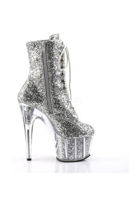 Pleaser ADORE-1020G Platform Boot in Silver Glitter