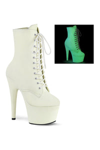 Pleaser ADORE-1020GD Exotic Boot in White Faux Leather from SexyShoes.com