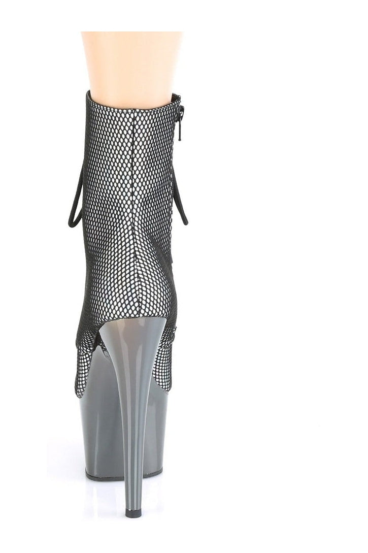 ADORE-1020HFN Stripper Boot | Hologram Faux Leather-Ankle Boots-Pleaser-SEXYSHOES.COM
