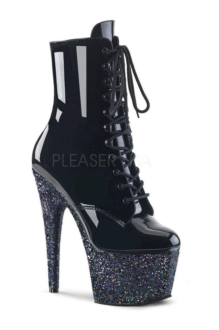 Pleaser ADORE-1020LG Platform Boot in Black Patent from SexyShoes.com