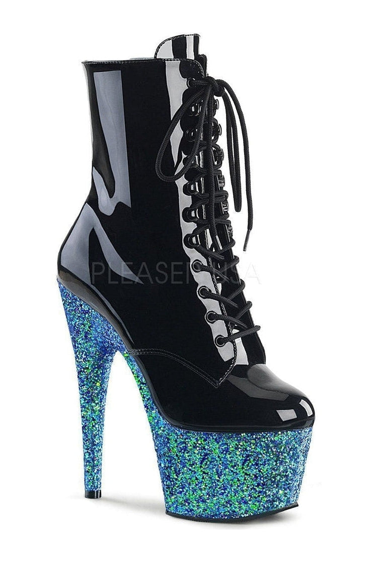 Pleaser ADORE-1020LG Platform Boot in Black Patent from SexyShoes.com