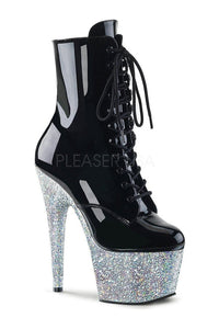 Pleaser ADORE-1020LG Platform Boot in Black Patent from SexyShoes.com