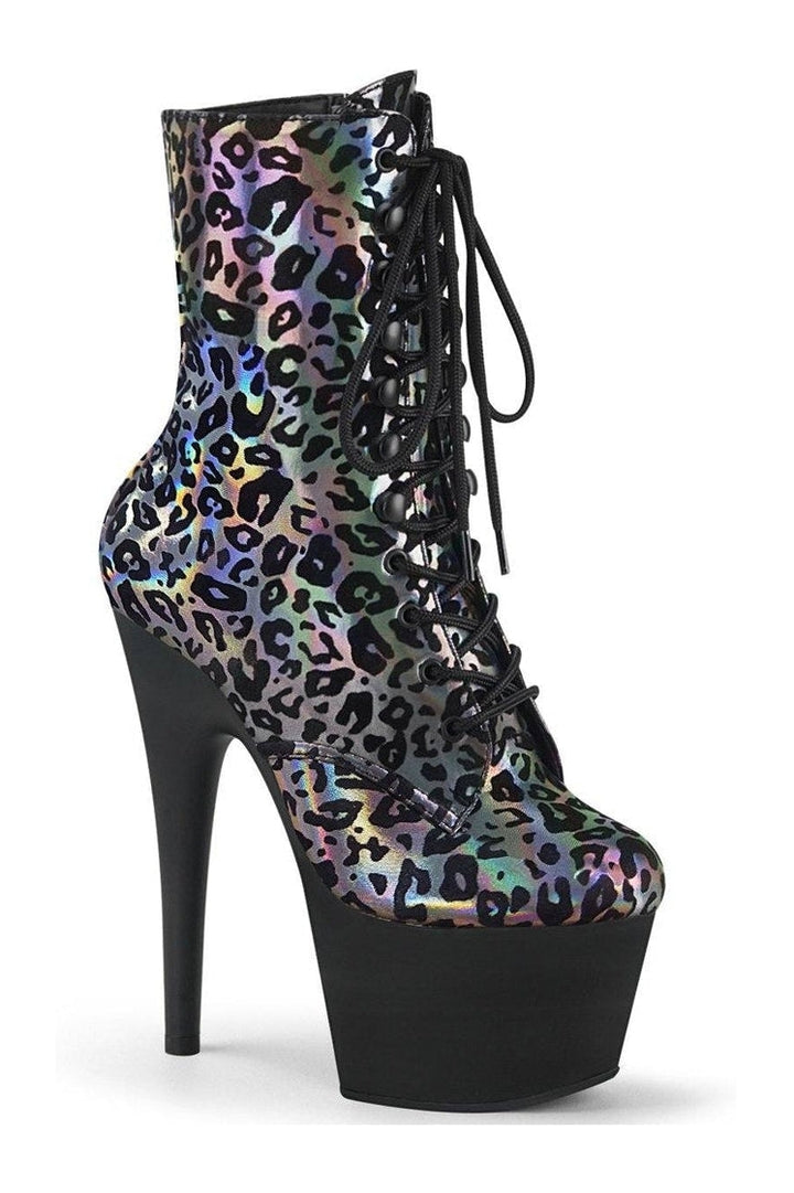 ADORE-1020LP Stripper Boot | Hologram Faux Leather-Ankle Boots-Pleaser-Hologram-11-Faux Leather-SEXYSHOES.COM