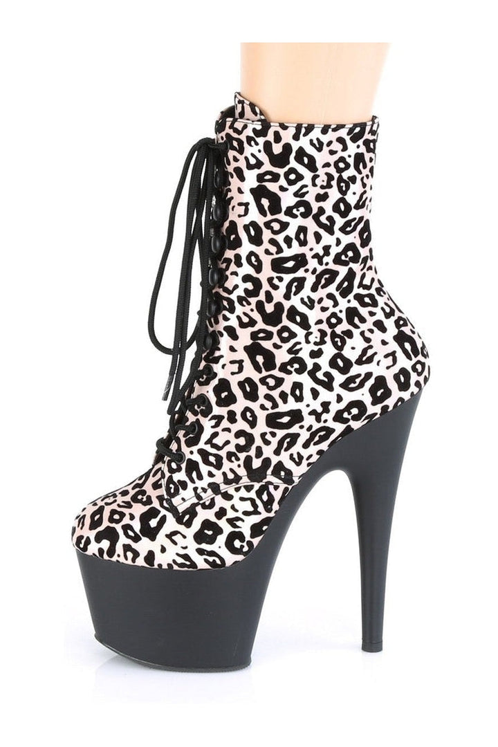ADORE-1020LP Stripper Boot | Pink Faux Leather-Ankle Boots-Pleaser-SEXYSHOES.COM