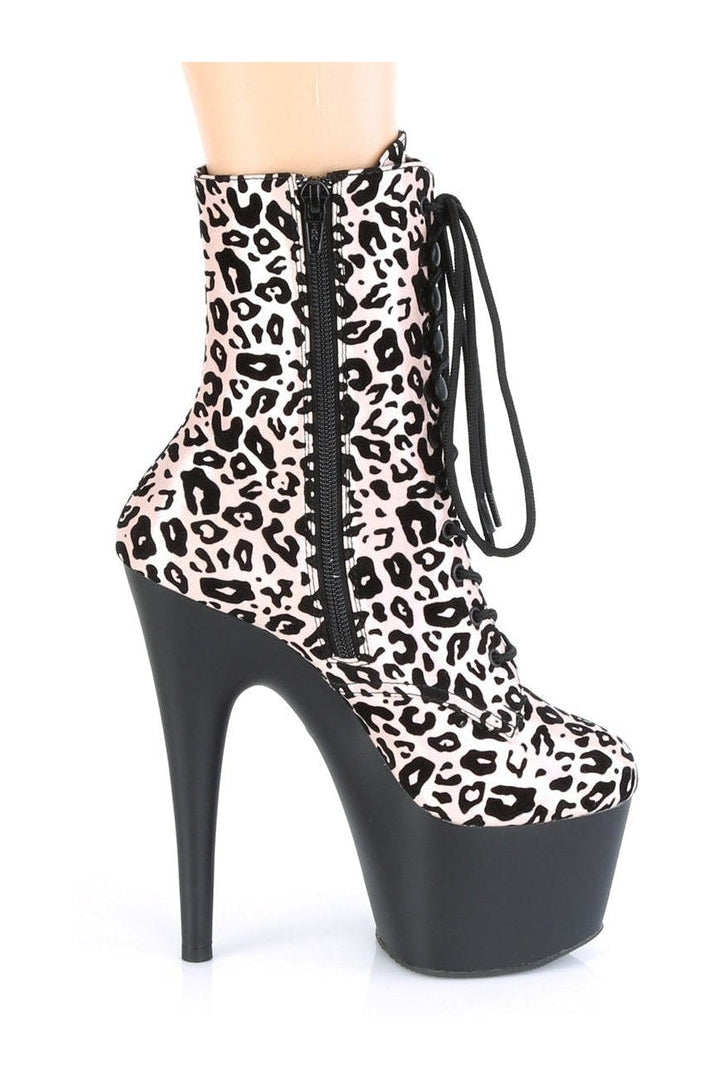 ADORE-1020LP Stripper Boot | Pink Faux Leather-Ankle Boots-Pleaser-SEXYSHOES.COM
