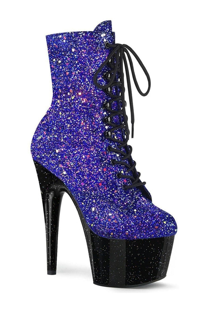 Pleaser Blue Ankle Boots Platform Stripper Shoes | Buy at Sexyshoes.com