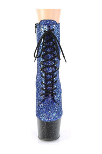 Pleaser ADORE-1020MG Exotic Boot in Blue Glitter